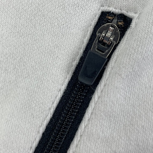 ASRV Hoodie Mens Large White Longline Terry Pullover Gym Athletic Slim-Fit - Picture 5 of 12